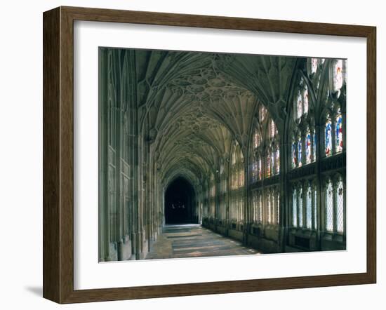 Cloister of Gloucester Cathedral-Peter Thompson-Framed Photographic Print