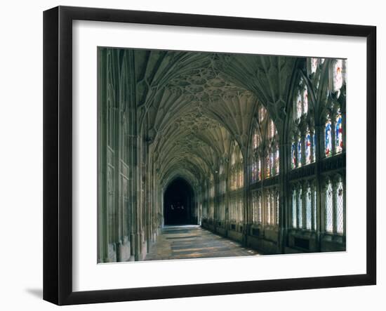 Cloister of Gloucester Cathedral-Peter Thompson-Framed Photographic Print