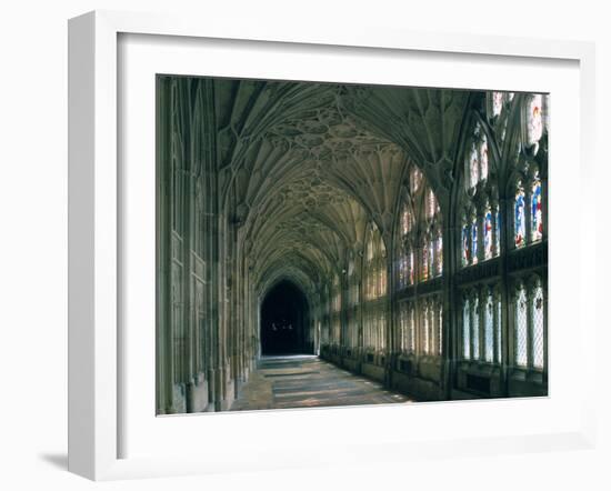 Cloister of Gloucester Cathedral-Peter Thompson-Framed Photographic Print