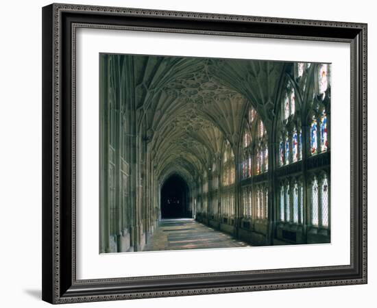 Cloister of Gloucester Cathedral-Peter Thompson-Framed Photographic Print