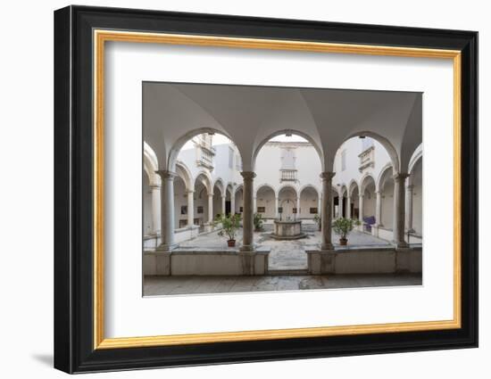 Cloister of the Church of Saint Francis, Piran, Slovenia, Europe-Sergio Pitamitz-Framed Photographic Print