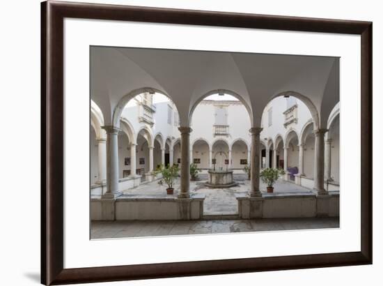 Cloister of the Church of Saint Francis, Piran, Slovenia, Europe-Sergio Pitamitz-Framed Photographic Print