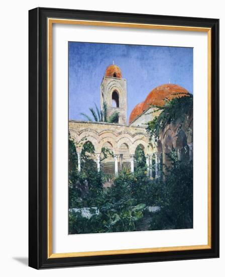 Cloister of the Hermits in Palermo-Samuel de Champlain-Framed Giclee Print