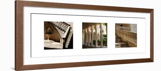 Cloister Triptych-Tony Koukos-Framed Art Print