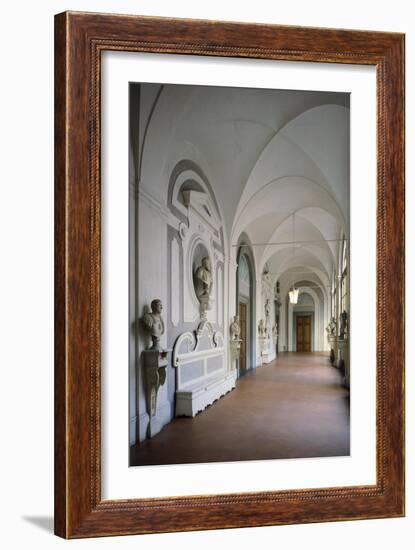 Cloister Within Villa Del Poggio Imperiale-null-Framed Giclee Print