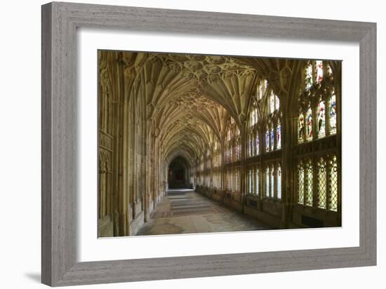 Cloisters, Gloucester Cathedral, Gloucestershire-Peter Thompson-Framed Photographic Print