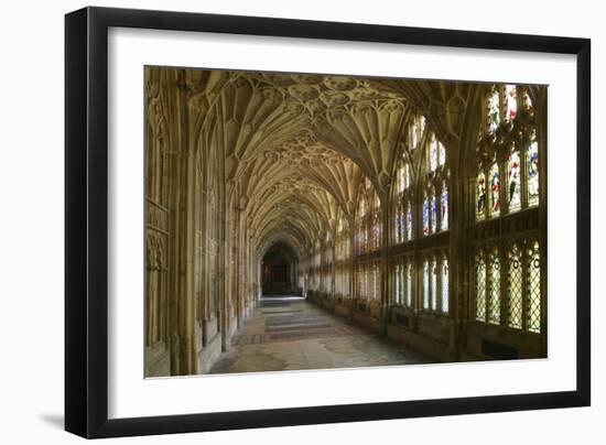 Cloisters, Gloucester Cathedral, Gloucestershire-Peter Thompson-Framed Photographic Print