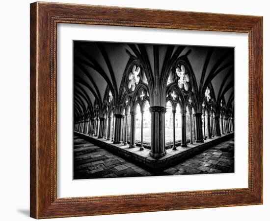 Cloisters in Salisbury Cathedral-Rory Garforth-Framed Photographic Print