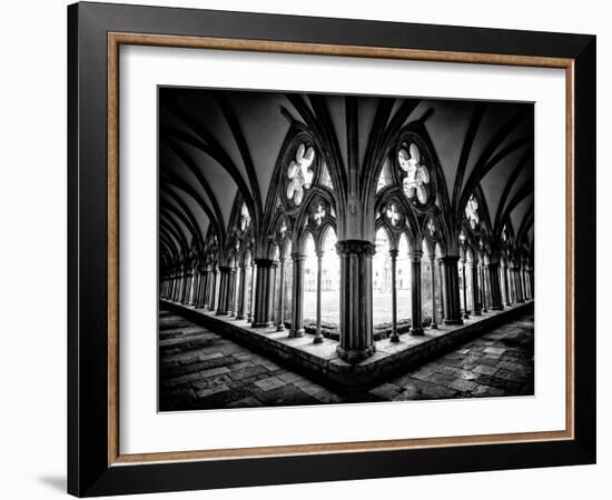 Cloisters in Salisbury Cathedral-Rory Garforth-Framed Photographic Print