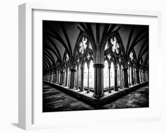 Cloisters in Salisbury Cathedral-Rory Garforth-Framed Photographic Print