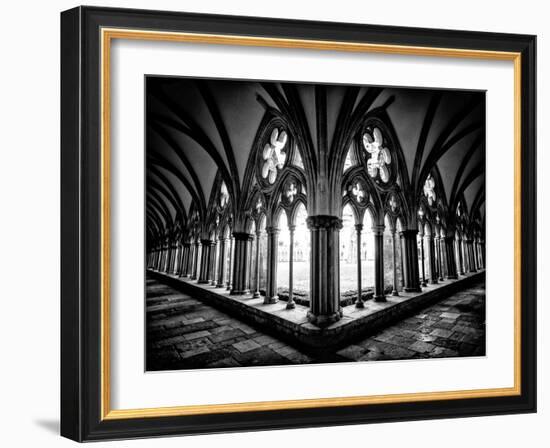 Cloisters in Salisbury Cathedral-Rory Garforth-Framed Photographic Print