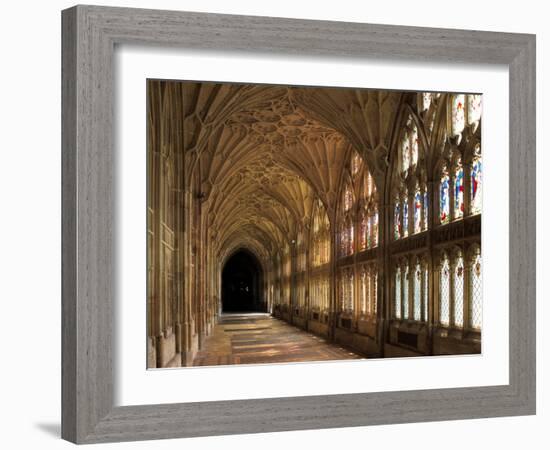 Cloisters of Gloucester Cathedral, Late 14th Century-Peter Thompson-Framed Photographic Print