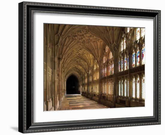 Cloisters of Gloucester Cathedral, Late 14th Century-Peter Thompson-Framed Photographic Print