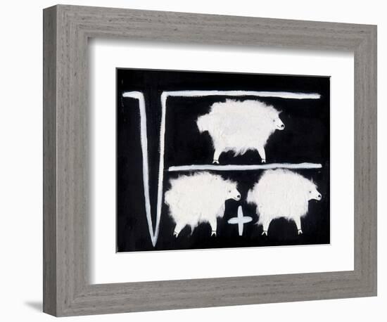 Cloning: A Mathematical Symbol Representing Square Root, Division, and Additon Calculation Operatio-Patrizia La Porta-Framed Giclee Print