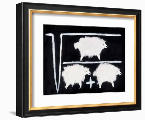 Cloning: A Mathematical Symbol Representing Square Root, Division, and Additon Calculation Operatio-Patrizia La Porta-Framed Giclee Print