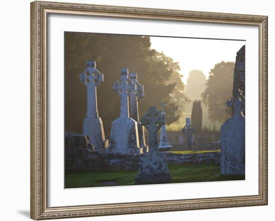 Clonmacnoise Monastery, Co Offlay, the Midlands, Ireland-Doug Pearson-Framed Photographic Print