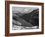 Close In View Dark Shadowed Hills In Fgnd Mts In Bkgd "Long's Peak Rocky Mt NP" Colorado 1933-1942-Ansel Adams-Framed Art Print