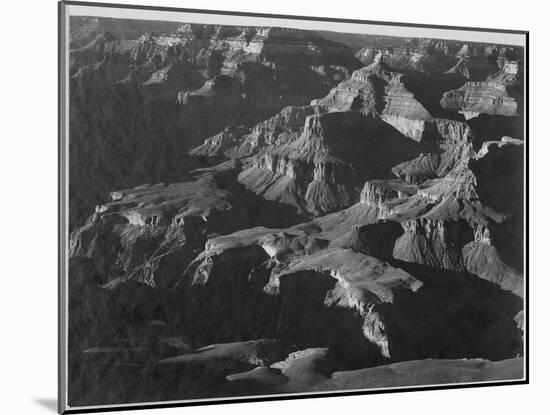 Close In View Down Toward Peak Formations "Grand Canyon National Park" Arizona. 1933-1942-Ansel Adams-Mounted Art Print