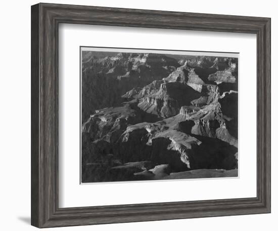 Close In View Down Toward Peak Formations "Grand Canyon National Park" Arizona. 1933-1942-Ansel Adams-Framed Art Print