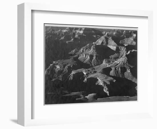 Close In View Down Toward Peak Formations "Grand Canyon National Park" Arizona. 1933-1942-Ansel Adams-Framed Art Print