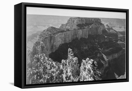 Close-In View Of Curved Cliff "Grand Canyon National Park" Arizona-Ansel Adams-Framed Stretched Canvas