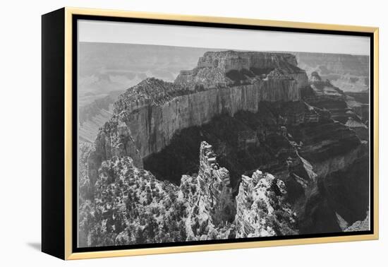 Close-In View Of Curved Cliff "Grand Canyon National Park" Arizona-Ansel Adams-Framed Stretched Canvas