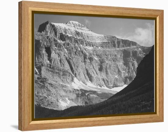 Close In View Of Mt Side "From Going-To-The-Sun Chalet Glacier National Park" Montana. 1933-1942-Ansel Adams-Framed Stretched Canvas