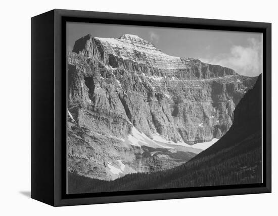 Close In View Of Mt Side "From Going-To-The-Sun Chalet Glacier National Park" Montana. 1933-1942-Ansel Adams-Framed Stretched Canvas