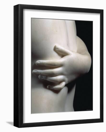 Close-Up an Arm Around the Body of One of the Three Graces, in Smooth White Marble, c.1814-Antonio Canova-Framed Photographic Print