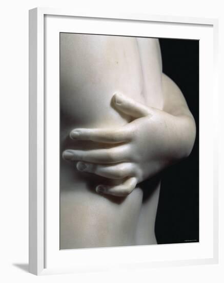 Close-Up an Arm Around the Body of One of the Three Graces, in Smooth White Marble, c.1814-Antonio Canova-Framed Photographic Print