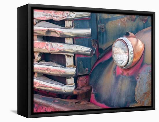 Close-up detail of an old General Motors truck in a historic ghost town.-Julie Eggers-Framed Premier Image Canvas