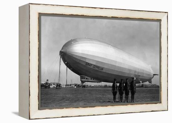 Close-Up Graf Zeppelin Blimp View-Lantern Press-Framed Stretched Canvas