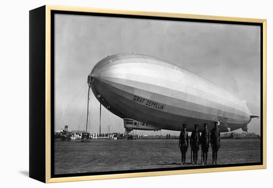 Close-Up Graf Zeppelin Blimp View-Lantern Press-Framed Stretched Canvas