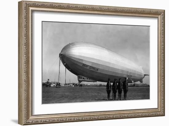 Close-Up Graf Zeppelin Blimp View-Lantern Press-Framed Art Print