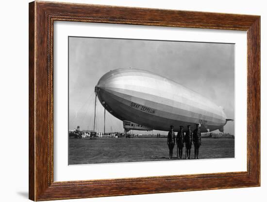 Close-Up Graf Zeppelin Blimp View-Lantern Press-Framed Art Print