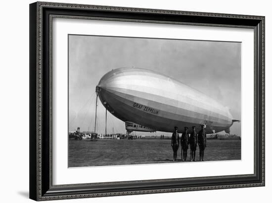 Close-Up Graf Zeppelin Blimp View-Lantern Press-Framed Art Print