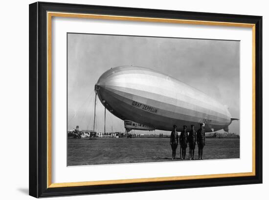 Close-Up Graf Zeppelin Blimp View-Lantern Press-Framed Art Print