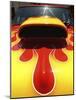 Close-up Image of a Flame Design on a Car Hood-null-Mounted Photographic Print