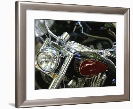 Close-up Image of a Motorcycle-null-Framed Photographic Print