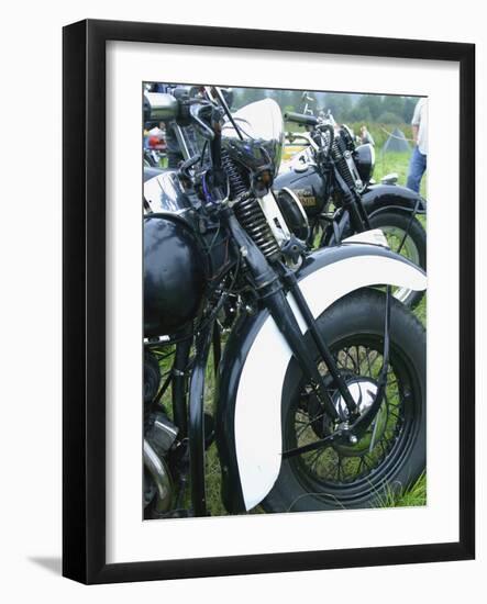 Close-up Image of Classic Motorcycles-null-Framed Photographic Print