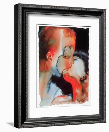 Close-Up Kiss, 1988-Graham Dean-Framed Giclee Print