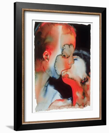 Close-Up Kiss, 1988-Graham Dean-Framed Giclee Print