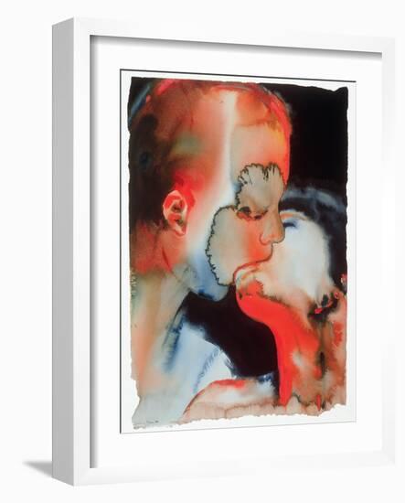 Close-Up Kiss, 1988-Graham Dean-Framed Giclee Print