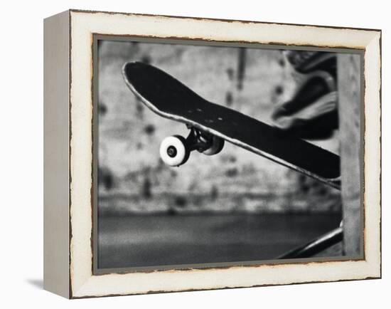 Close-up Monochromatic Image of a Skateboard-null-Framed Premier Image Canvas