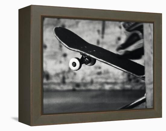 Close-up Monochromatic Image of a Skateboard-null-Framed Premier Image Canvas