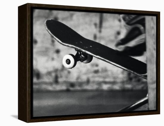 Close-up Monochromatic Image of a Skateboard-null-Framed Premier Image Canvas