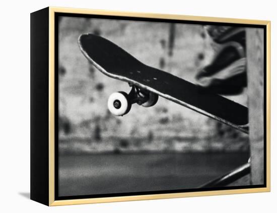 Close-up Monochromatic Image of a Skateboard-null-Framed Premier Image Canvas