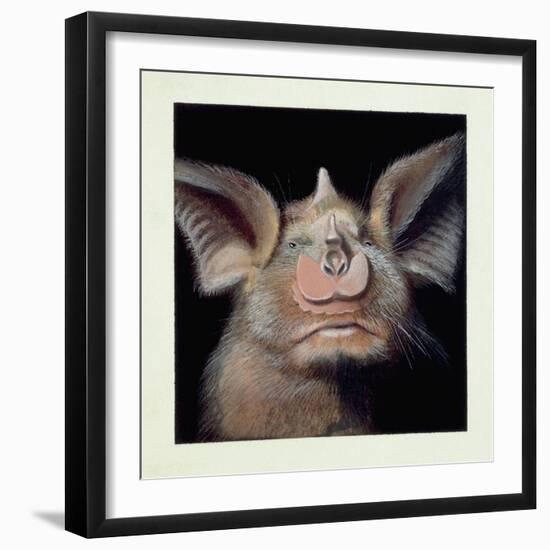 Close-Up of a Bat's Face-null-Framed Giclee Print