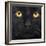 Close-Up Of A Black Cat-Life on White-Framed Art Print