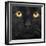 Close-Up Of A Black Cat-Life on White-Framed Art Print